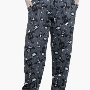 Gray creepy cat Pajama Pants
